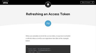 
                            11. Refreshing an Access Token - OAuth 2.0 Servers - OAuth.com