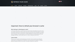 
                            6. Refreshyourcache.com - The Guide to Clear your Browser Cache!