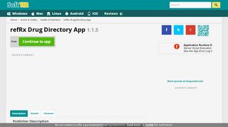 
                            4. refRx Drug Directory App 1.1.5 Free Download