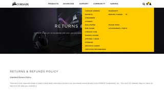 
                            4. Refunds and Returns - Corsair