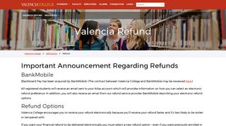 
                            2. Refunds - Valencia College