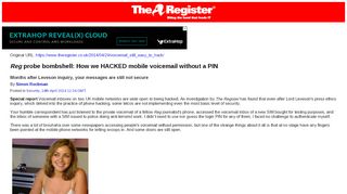 
                            7. Reg probe bombshell: How we HACKED mobile voicemail without a ...