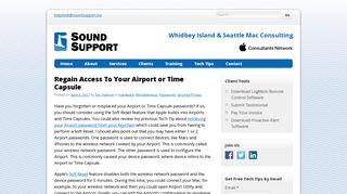 
                            7. Regain Access To Your Airport or Time Capsule | Sound Support