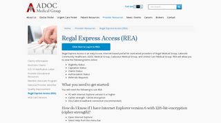 
                            5. Regal Express Access (REA) - ADOC