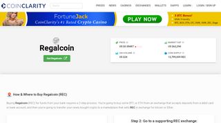 
                            12. Regalcoin - Price, Wallets & Where To Buy in 2018 - Coin Clarity