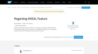 
                            11. Regarding ANSAL Feature - archive SAP