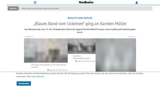 
                            12. Regatta der Segler: „Blaues Band vom Uckersee“ ging an Karsten ...