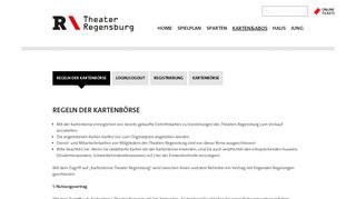 
                            5. Regeln der Kartenbörse - Theater Regensburg