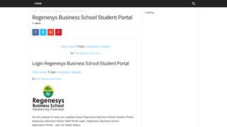 
                            10. Regenesys Business School Student Portal - My Blog - StevoPortal