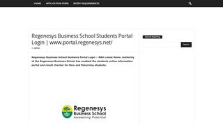 
                            12. Regenesys Business School Students Portal Login | www.portal ...