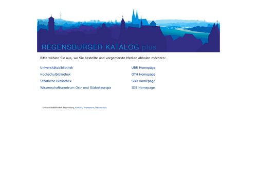 
                            3. Regensburger Katalog plus - Universitätsbibliothek Regensburg