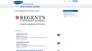 
                            12. Regent's University London Jobs on jobs.ac.uk
