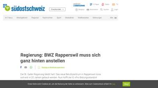 
                            11. Regierung: BWZ Rapperswil muss sich ganz hinten anstellen ...