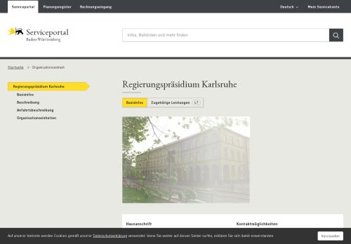 
                            4. Regierungspräsidium Karlsruhe - Serviceportal Baden-Württemberg