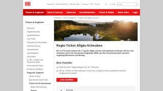 
                            12. Regio-Ticket Allgäu-Schwaben - Tagesticket für den Nahverkehr