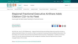 
                            11. Regional Fractional Executive AirShare Adds Citation CJ2+ ...