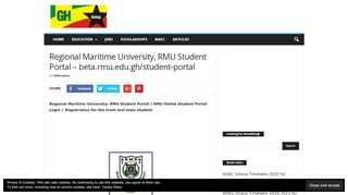 
                            7. Regional Maritime University, RMU Student Portal – beta ... - GHstudents