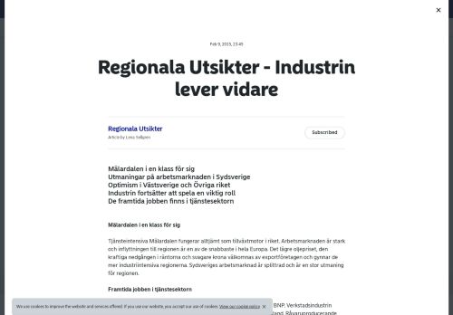 
                            13. Regionala Utsikter - Industrin lever vidare - Nordea e-Markets