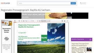 
                            8. Regionales Pressegespräch. BayWa AG Sachsen. - PDF