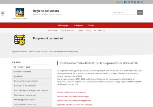 
                            9. Regione Veneto - Sistema Informativo Unificato (SIU)