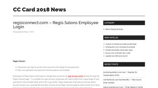 
                            7. regisconnect.com - Regis Salons Employee Login |