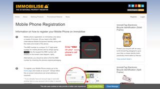 
                            7. Register a Mobile Phone - Immobilise