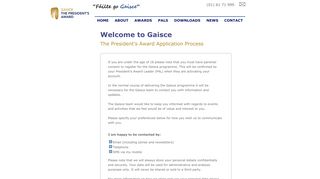 
                            1. Register a New Application - to Log in to Gaisce