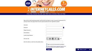 
                            3. Register a new internetcalls account here