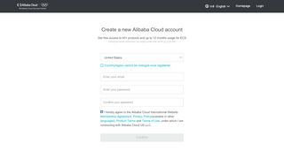 
                            6. Register account - Alibaba Cloud