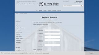 
                            4. Register Account - Burning Shed