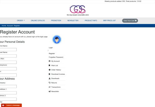 
                            3. Register Account - Goh Office Supplies