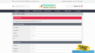 
                            4. Register Account - Insasta.com