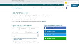 
                            10. Register an account - Cathay Pacific