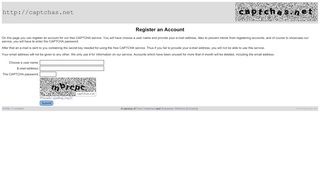 
                            8. Register an Account - The CAPTCHA image