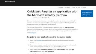 
                            4. Register an app with the Azure Active Directory v1.0 endpoint ...