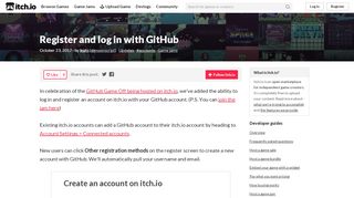 
                            5. Register and log in with GitHub - itch.io