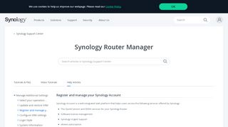 
                            2. Register and manage your Synology Account | Synology Inc.