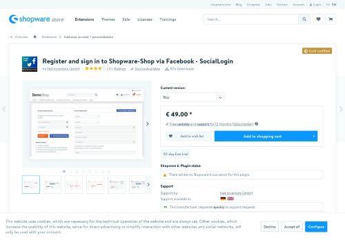 
                            3. Register and sign in to Shopware-Shop via Facebook - SocialLogin ...