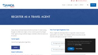 
                            9. Register As A Travel Agent - Samoa Airways