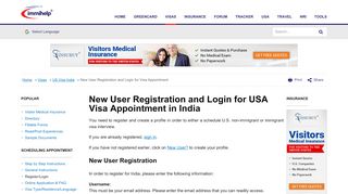 
                            5. Register as a user and login for US visa appointment in India - Immihelp