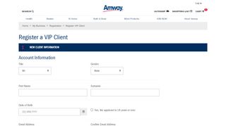 
                            7. Register as a VIP Client - Amway New Zealand