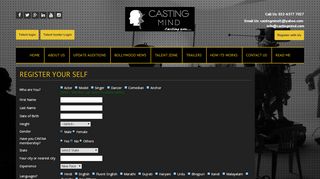 
                            9. Register as Actor, Model, Singer, Dancers, Comedian, Anchor ...