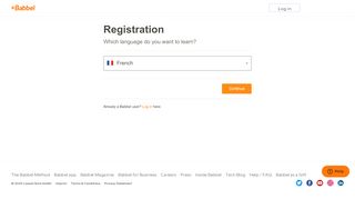 
                            1. Register - Babbel.com