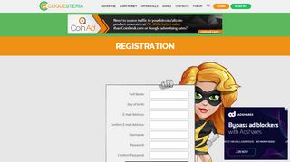 
                            1. Register - Cliquesteria Media| A Complete GPT Site