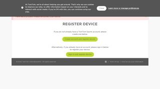 
                            4. register device - TomTom Sports