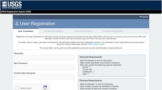 
                            3. Register - EROS Registration System (ERS) - USGS