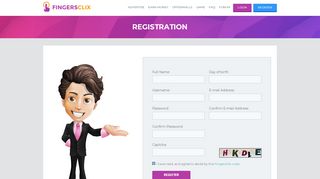 
                            6. register - FingersClix - Earn Money Online - Best PTC - Earn With ...