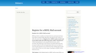
                            4. Register for a BSNL Mail account | Ekikrat.in