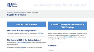 
                            4. Register for a Course – The City University of New York