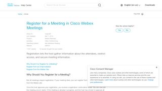 
                            11. Register for a Meeting in Cisco Webex Meetings - Collaboration Help